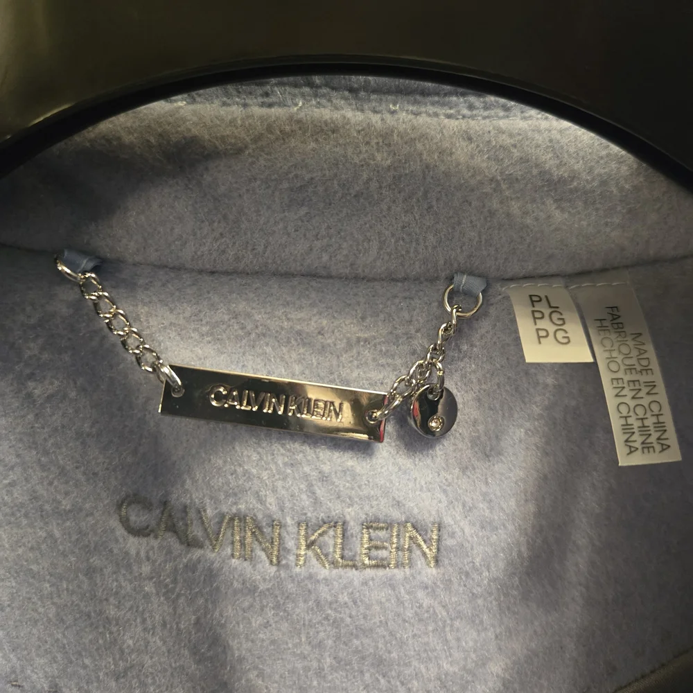 NWT Calvin Klein Baby Blue Wool Coat - Picture 3 of 8